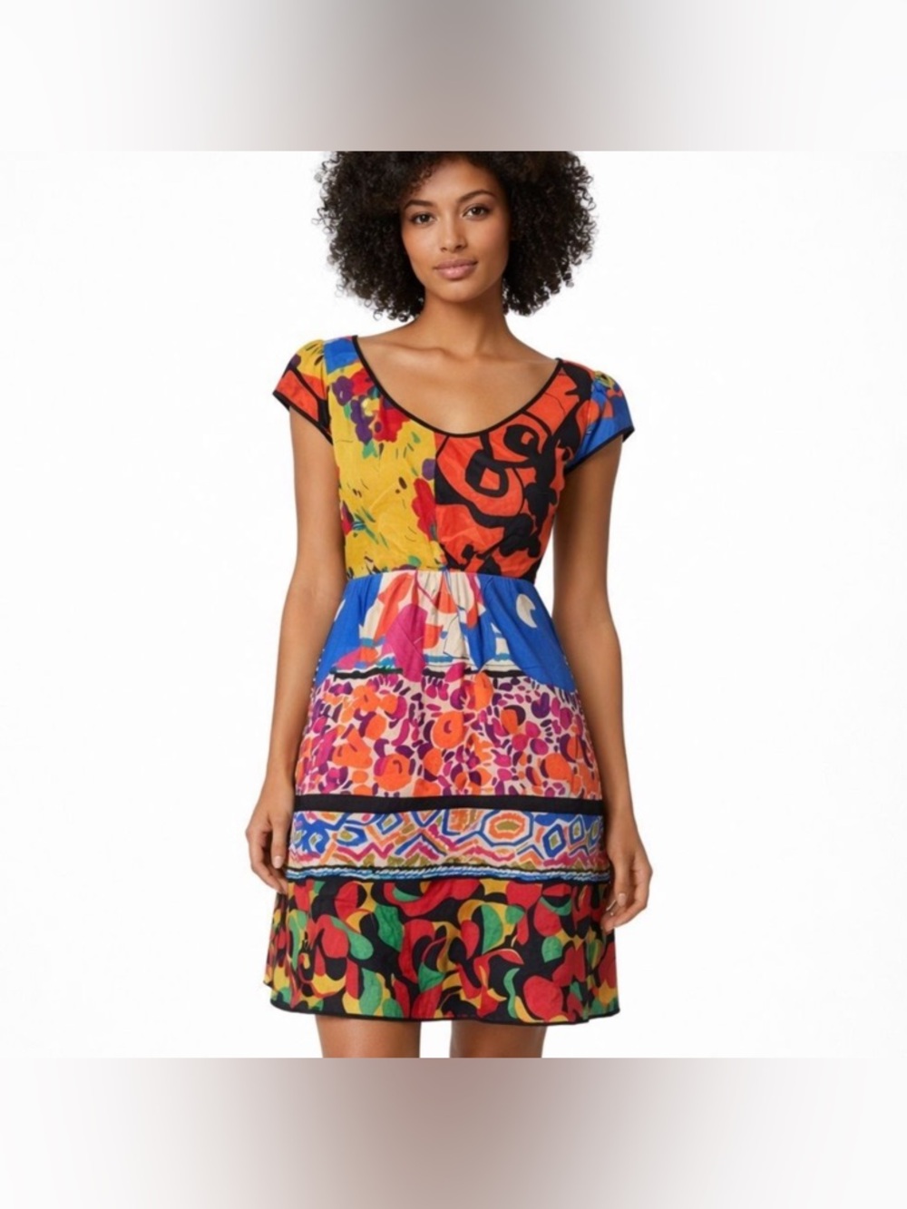 Moulinette Soeurs Silk Mini Dress XS Resort Artsy Festival Summer Avant Garde